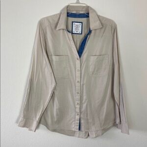 Style & Co Women’s Shirt Long Sleeves Cream Size L
